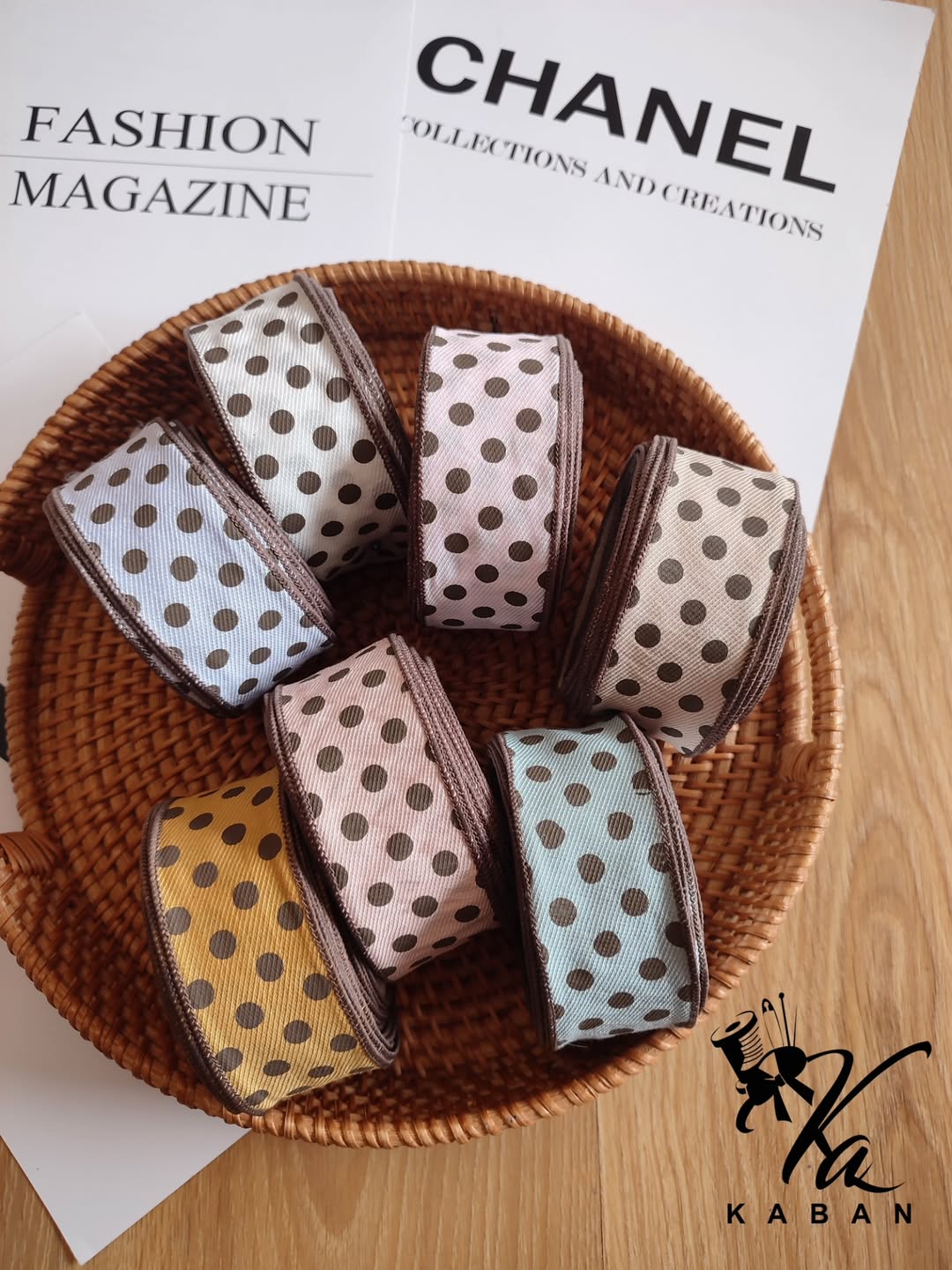 روبان کبریتی خالدار BROWN